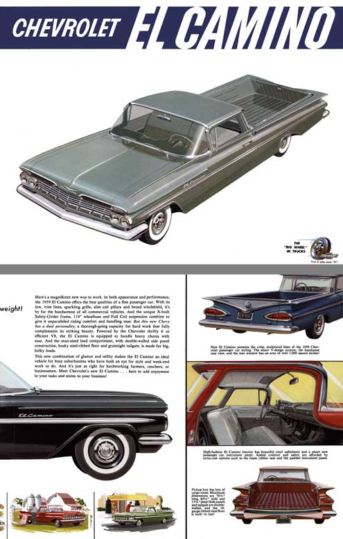 Chevrolet El Camino 1959 - The Big Wheel in Trucks - First in Sales Since 1937