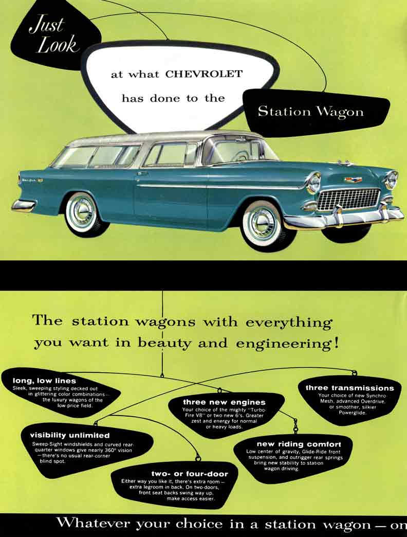 Chevrolet Station Wagon (c1955) - Just Look at What Chevrolet has done to the Station Wagon