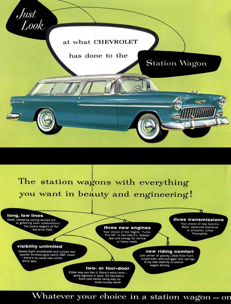 Chevrolet Station Wagon (c1955) - Just Look at What Chevrolet has done to the Station Wagon