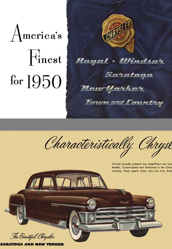 Chrysler 1950 - America's Finest for 1950 - Royal, Windsor, Saratoga, New Yorker, Town & Country
