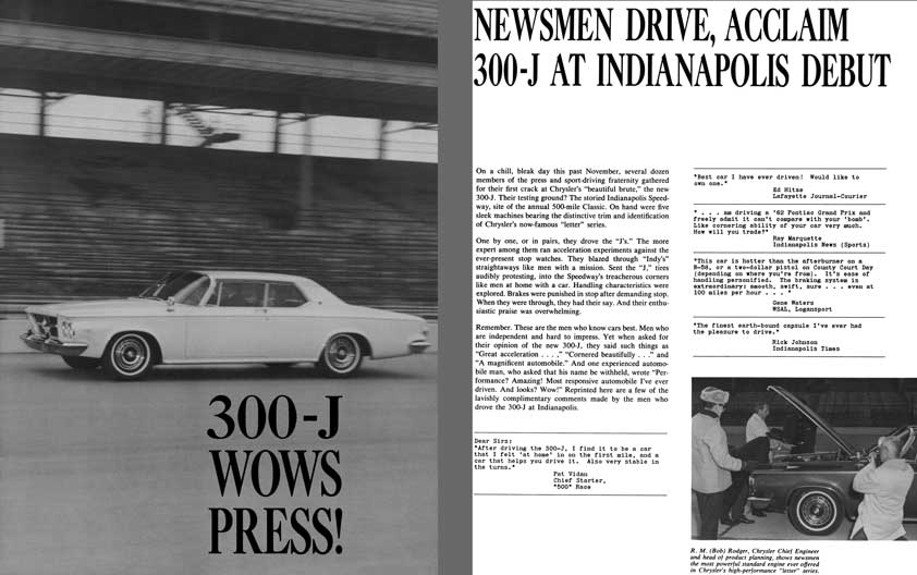 Chrysler 1963 - 300-J Wows Press!