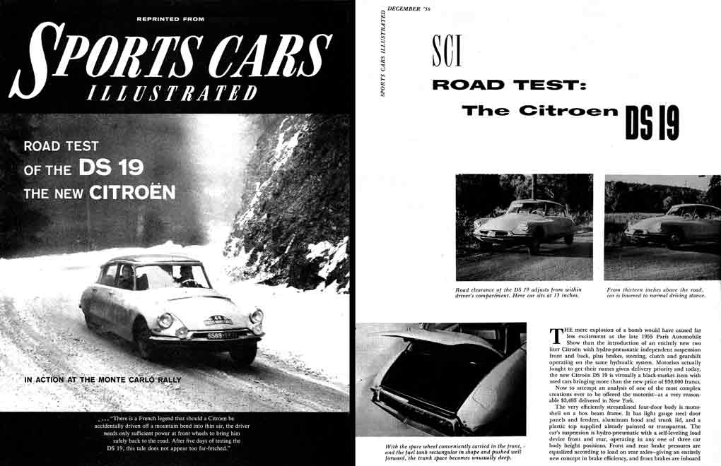 Citroen DS19 1956 - Road Test of the DS 19 - Sports Cars Illustrated