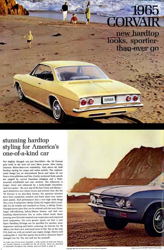 Corvair 1965 - New Hardtop Looks, Sportier Than Ever Go
