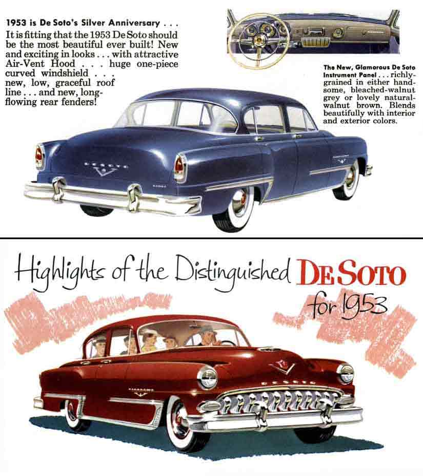 Chrysler DeSoto 1953 - Highlights of the Distinguished DeSoto for 1953