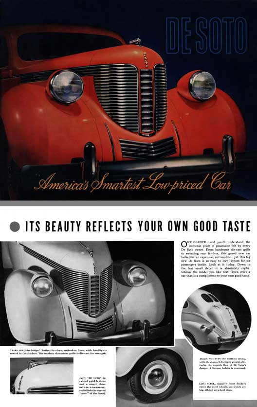 Desoto Chrysler 1938 - Desoto - America's Smartest Low-Priced Car