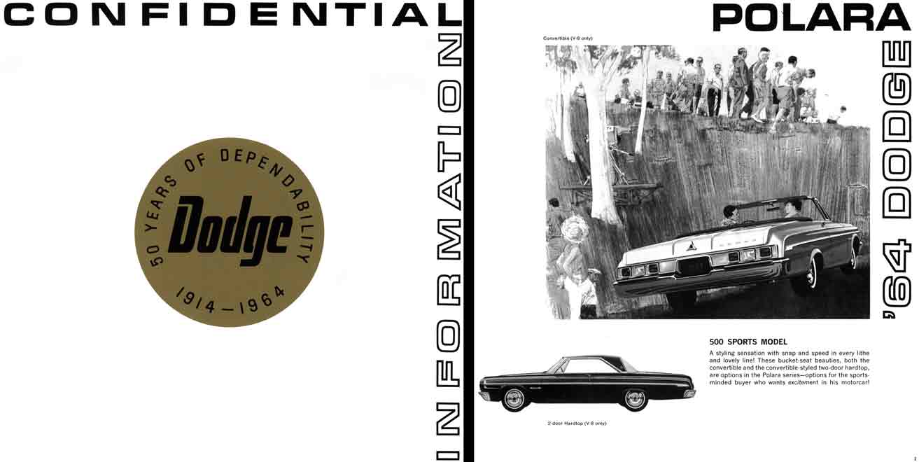 Dodge 1964 - Confidential Information - 50 Years of Dependability Dodge 1914 - 1964