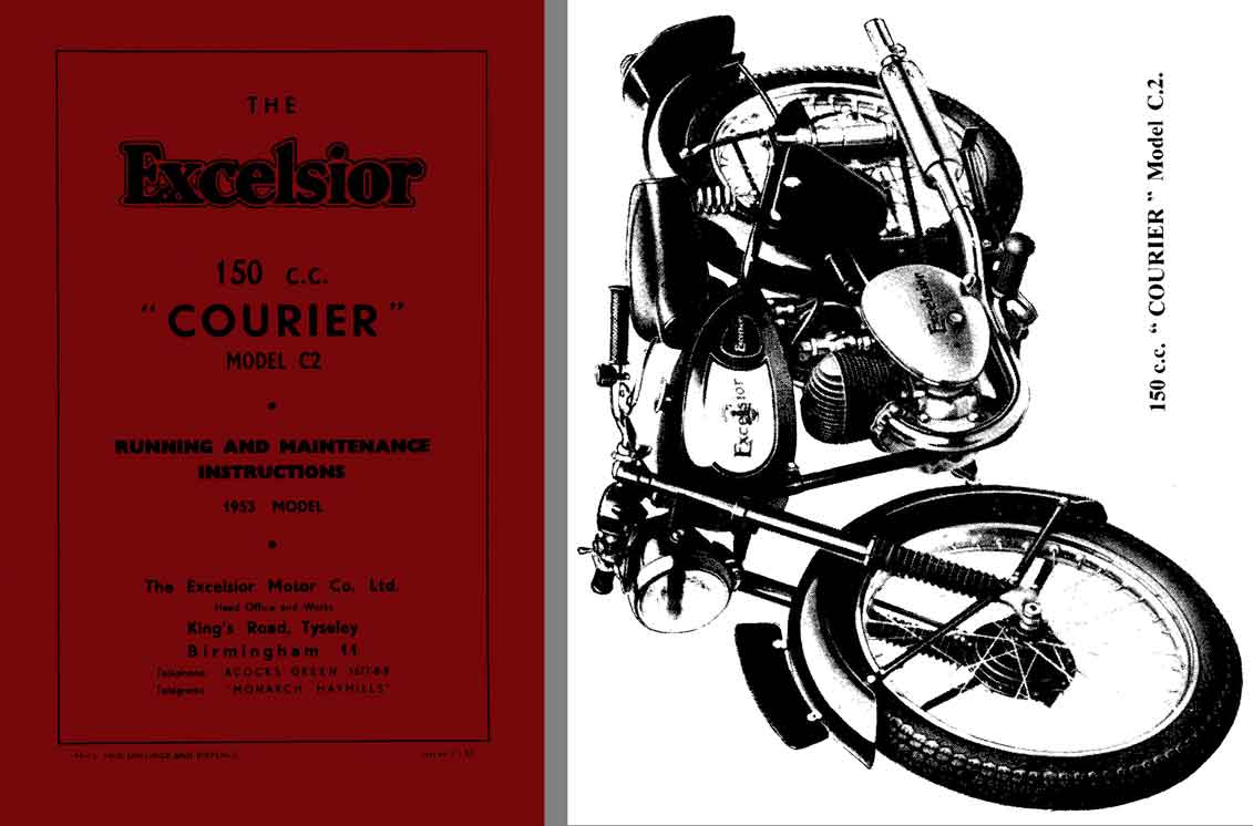 Courier Model C2 Excelsior 1953 - The Excelsior 150cc Courier Model C2 Manual