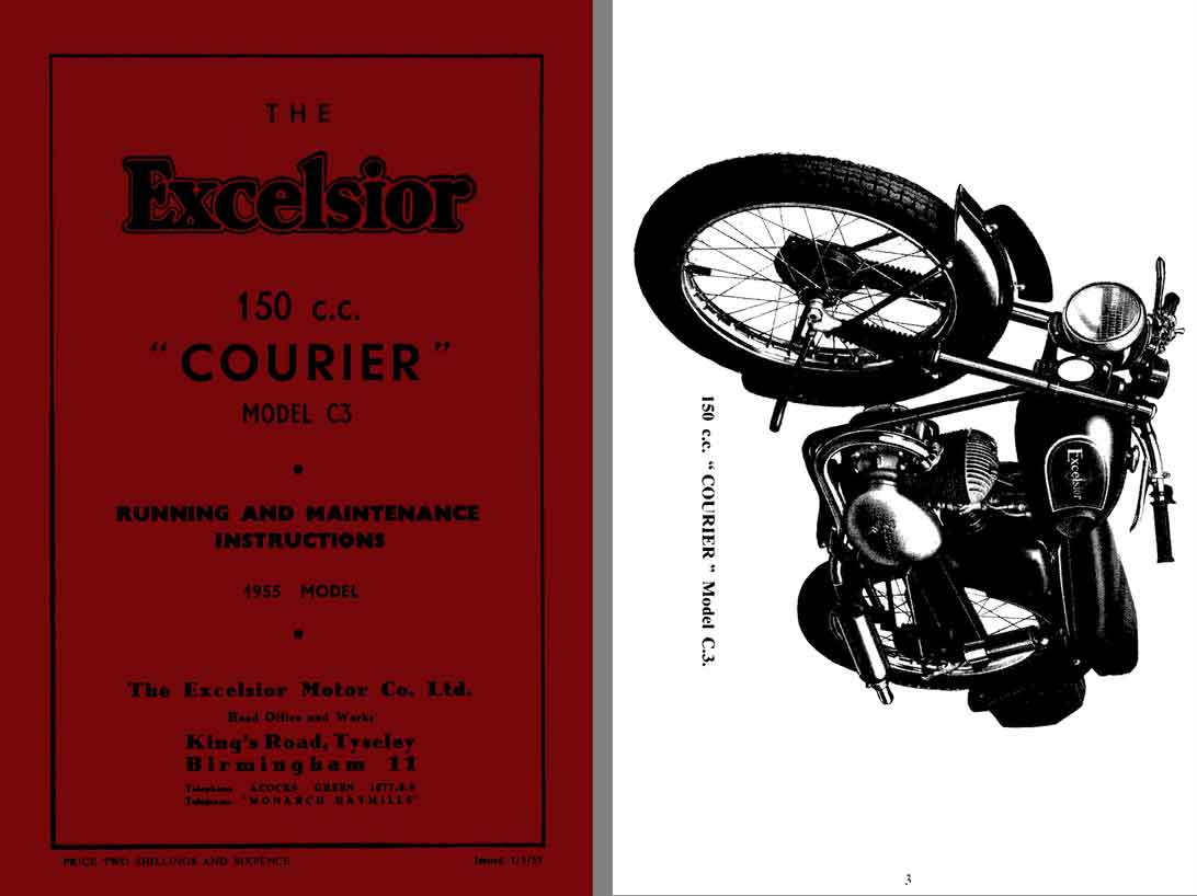 Courier Model C3 Excelsior 1955 - The Excelsior 150cc Courier Model C3 Manual