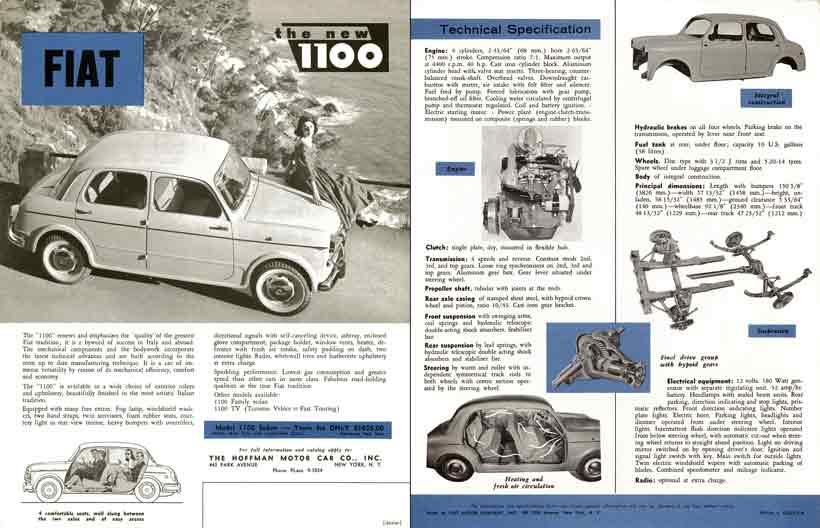 Fiat 1100 Sedan (c1953) - Fiat the new 1100