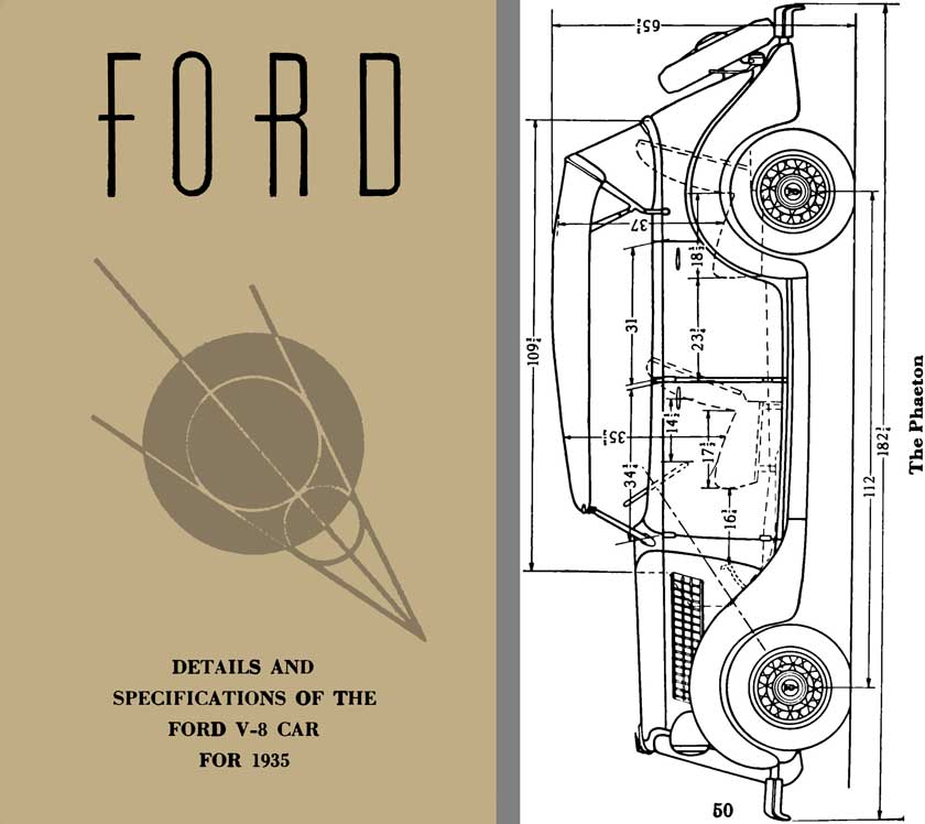 Ford 1935 - Ford Details & Specifications of the Ford V-8 Car for 1935