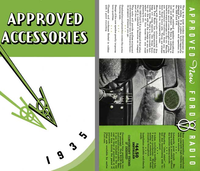 Ford 1935 Accessories -  Approved Accessories 1935