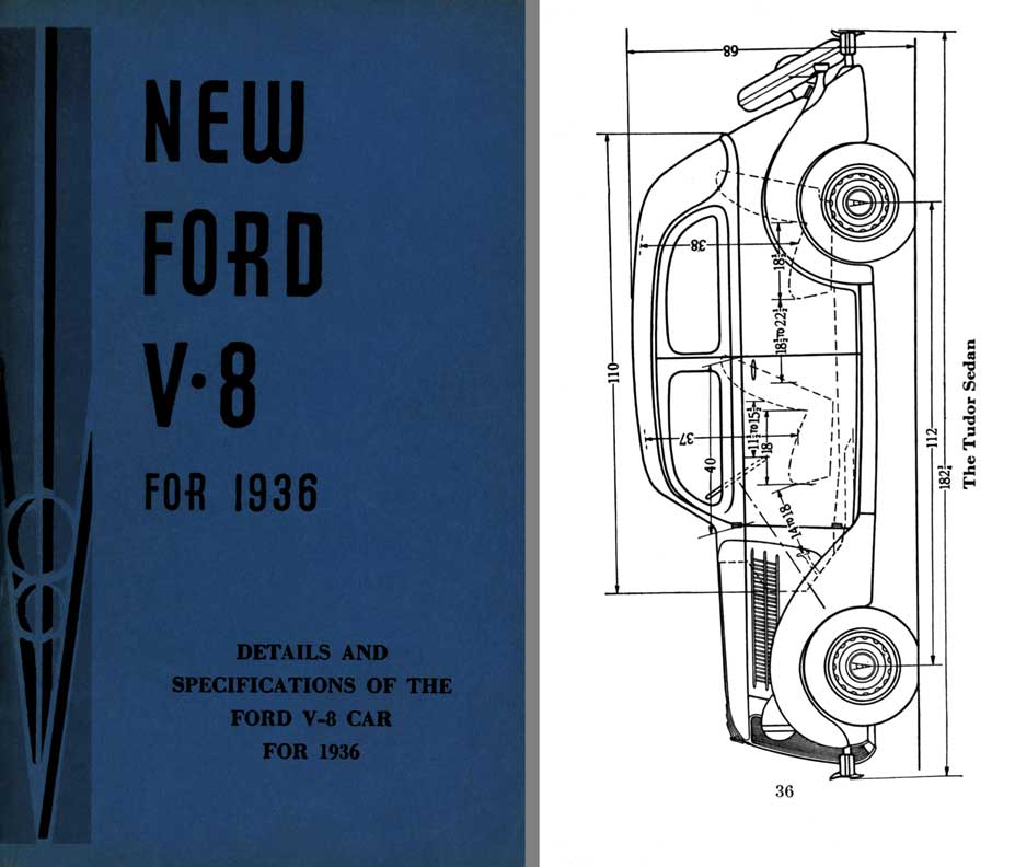 Ford 1936 - New Ford V-8 for 1936 - Details & Specifications of the Ford V-8 Car for 1936