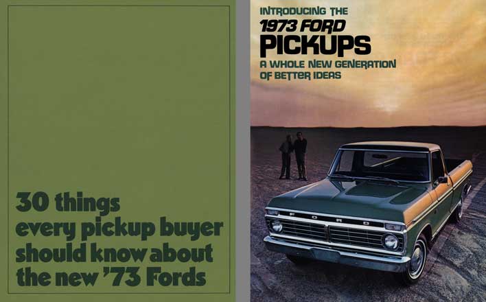 Ford 1973 - 30 Things every Pickup Buyer Should Know About the New '73 Fords