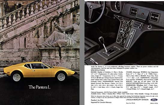 Ford 1973 - Ghia Pantera L Sales Brochure