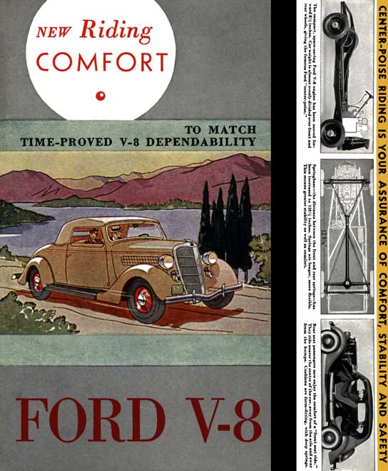 Ford c1935 - Ford V-8 - New Riding Comfort - to Match Time-Proved V-8 Dependability
