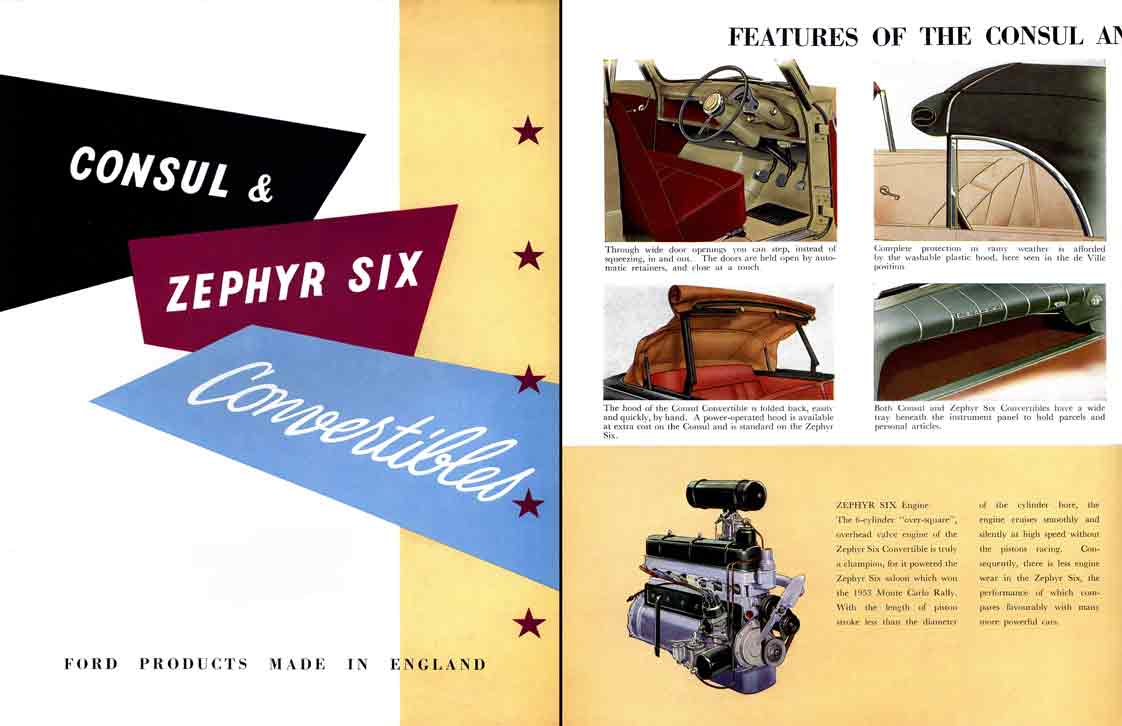 English Ford Consul & Zephyr Six Convertibles (c1953)