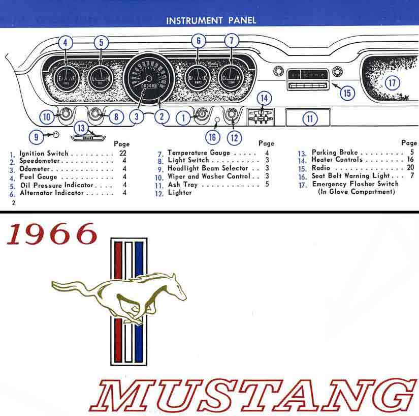 Ford Mustang Owners Manual 1966