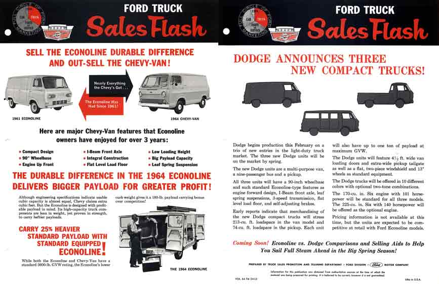 Econoline Van vs. Chevy Van - Ford 1964