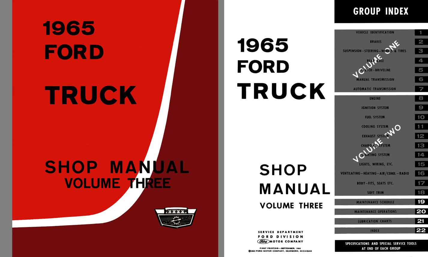 Ford Truck 1965 - Shop Manual Volume Three