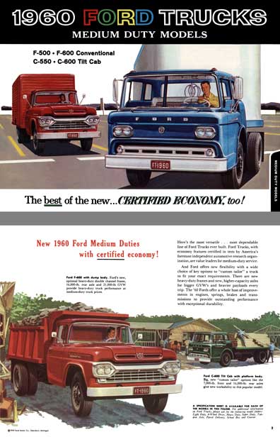 Ford Trucks 1960 - 1960 Ford Trucks - Medium Duty Models - The best of the new Certified Economy