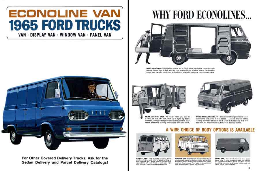 Econoline Van Ford 1965 Van, Display Van, Window Van, Panel Van
