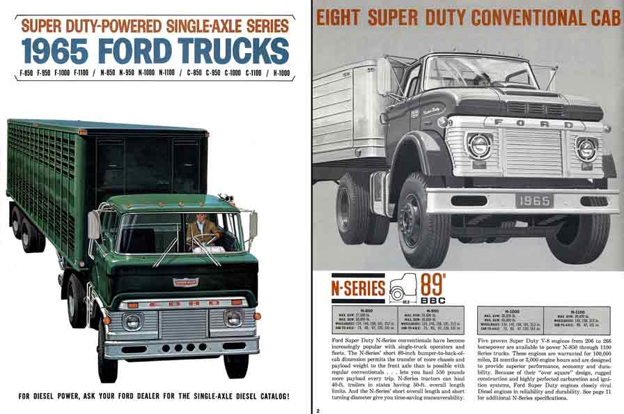 Ford Trucks 1965 - Super Duty Powered Single-Axle Series