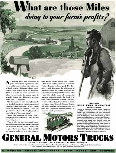 General Motors 1929 - Gm Truck Ad - What are those Miles doing to your farm's profits?