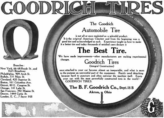 Goodrich Tires c1929 - Goodrich Tire Ad - The Goodrich Automobile Tire - The Best Tire