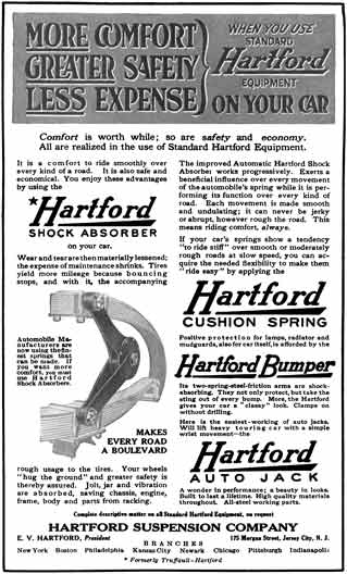 Hartford Suspension 1915 - Hartford Suspension Ad - More Comfort, Greater Safety, Less Expense