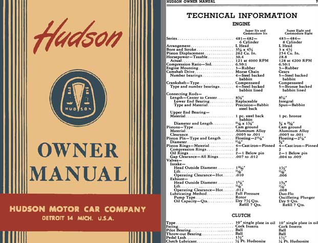Hudson 1948 - 1948 Hudson Owner Manual