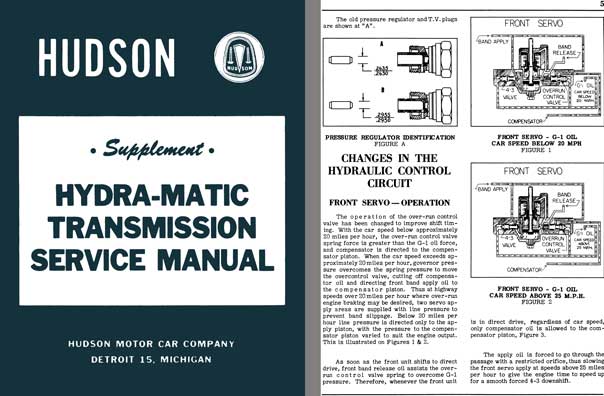 Hudson 1951, 1953 - Hudson Supplement Hydra-Matic Transmission Service Manual