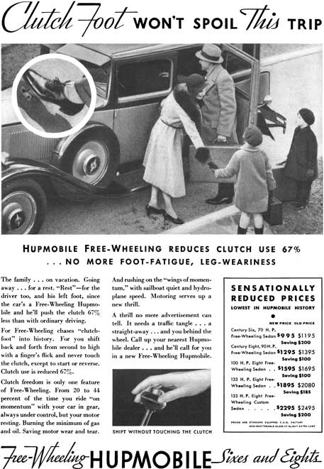 Hupmobile 1931 - Hupmobile Ad - Clutch Foot won't spoil This trip - Hupmobile 6 & 8