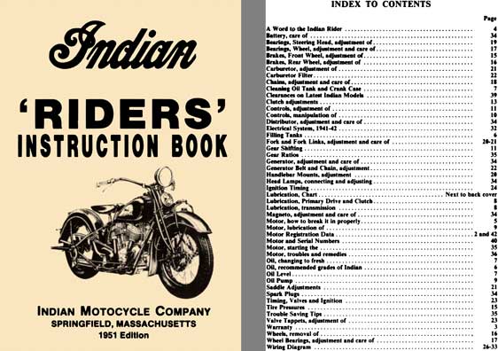 Indian 1951 - Indian Riders Instruction Book