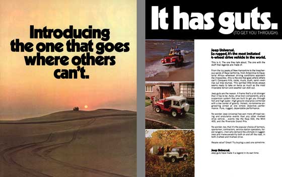 Jeep 1971 - Introducing the one that goes where others can't