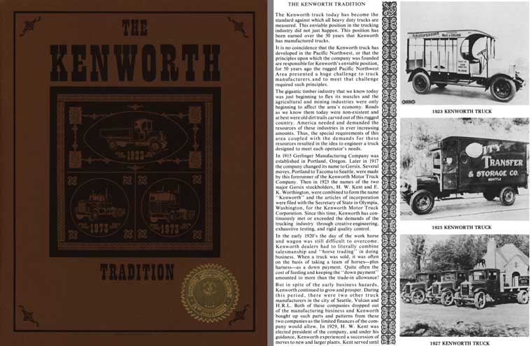 Kenworth 1973 - The Kenworth Tradition 50th Anniversary 1923 - 1973