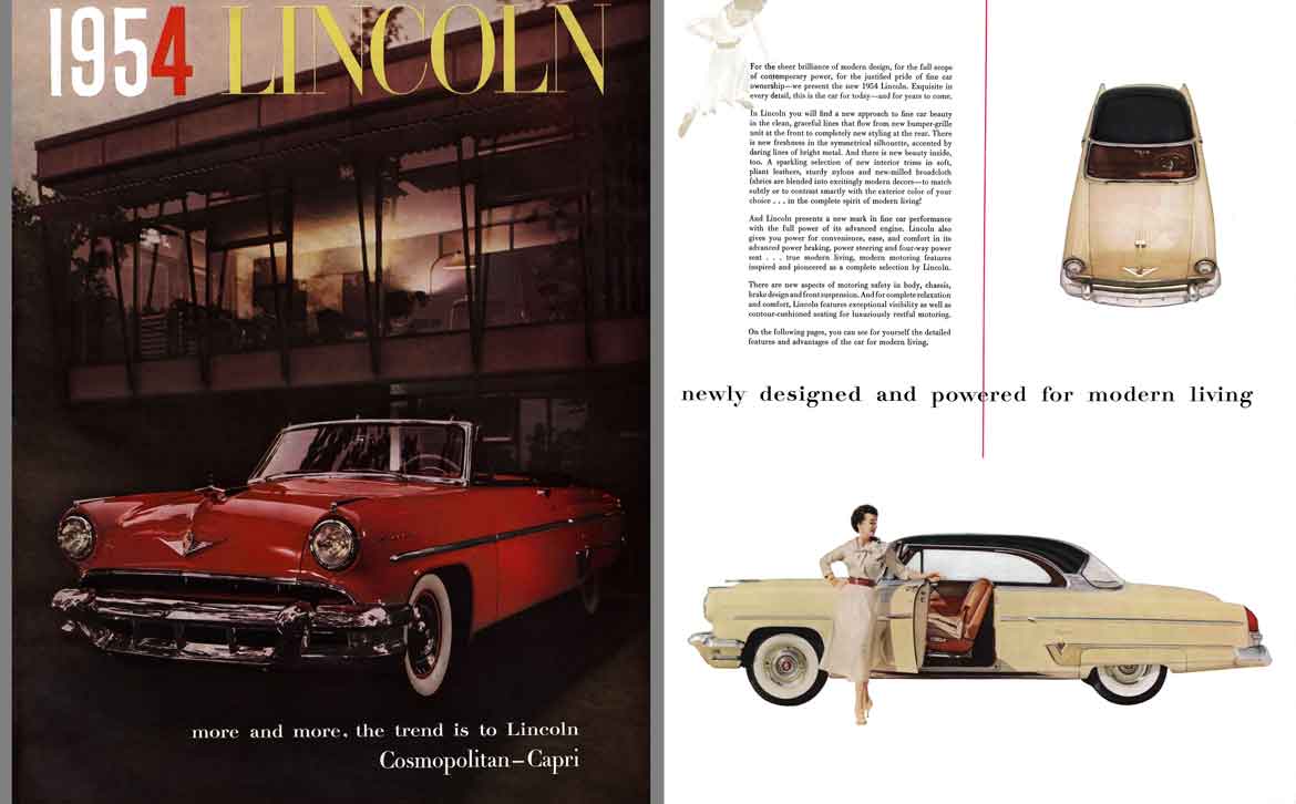 Cosmopolitan - Capri - Lincoln 1954 - 1954 Lincoln - more and more, the trend is to Lincoln