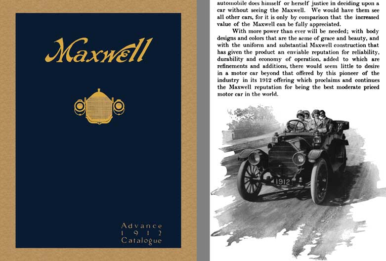 Maxwell 1912 - Maxwell Advance 1912 Catalogue