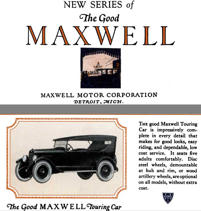 Maxwell 1922 - New Series of The Good Maxwell