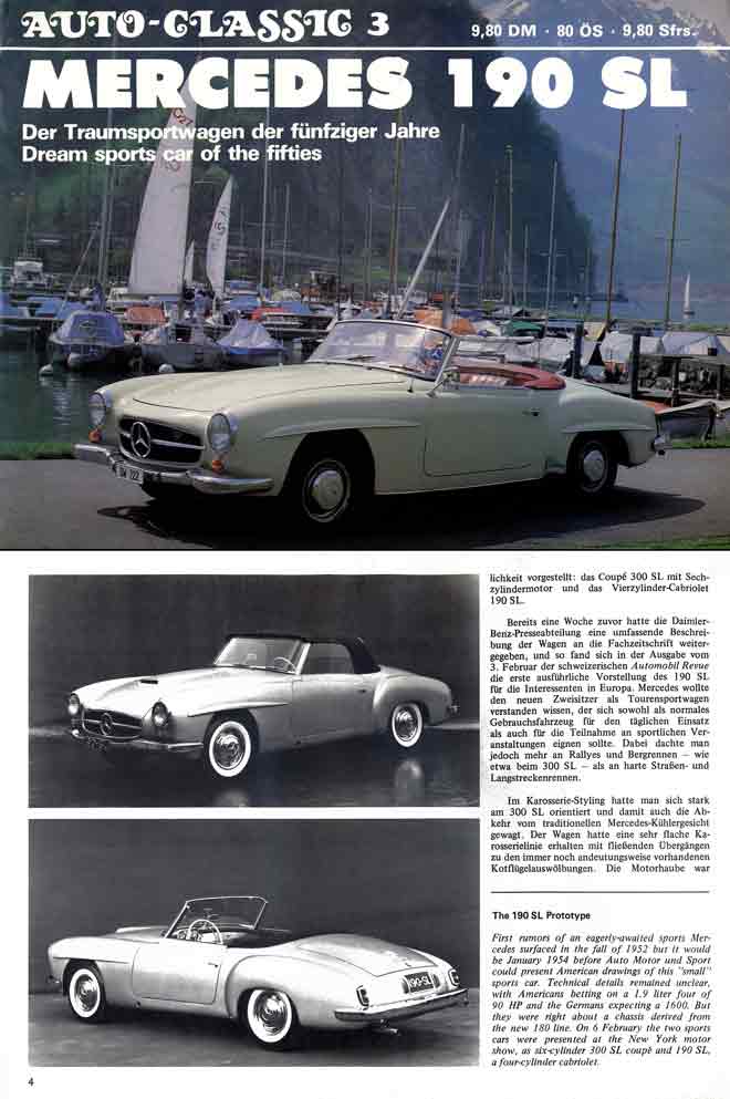 Mercedes 190 SL AutoClassic 3 Dream Sports Car of the Fifties In 
