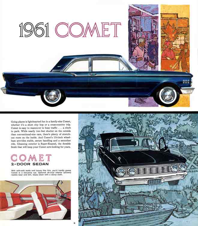Comet 1961 Mercury - Fine Car Styling - Big Car Ride - Small Car Handling