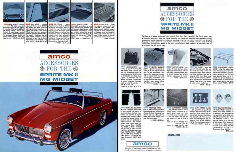 AMCO Accessories (c1960) - MG Sprite MK II & MG Midget