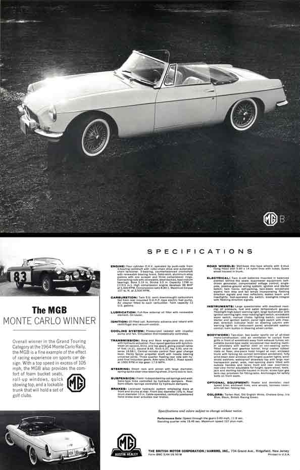 MGB 1964 - The MGB Monte Carlo Winner