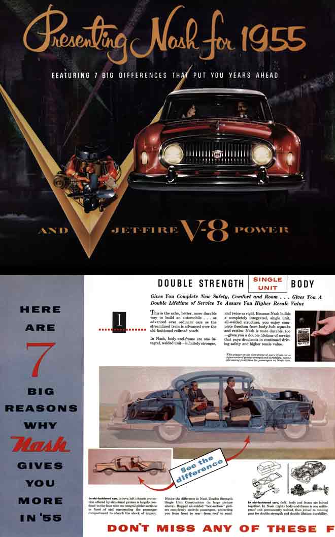 Nash 1955 - Presenting Nash for 1955 and Jet-Fire V8 Power