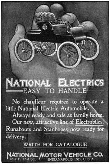 National Motor Vehicle c1915 - National Electrics Ad - National Electrics - Easy to Handle