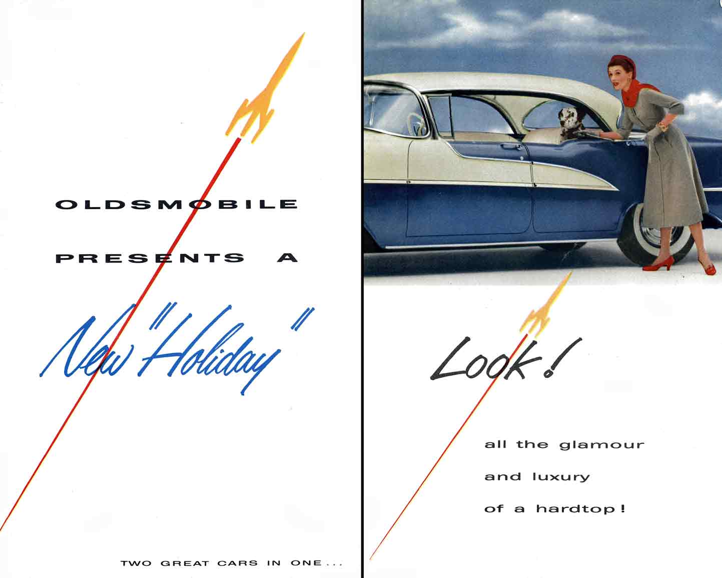 Oldsmobile 1955 - Oldsmobile Presents a New Holiday - Two Great Cars in One