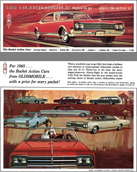 Oldsmobile 1965 - '65 Oldsmobile Styled to go... where the action is! - The Rocket Action Cars: