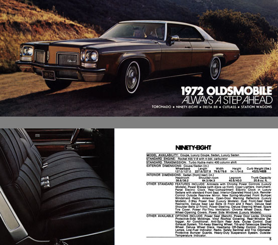 Oldsmobile 1972 - 1972 Oldsmobile Always a Step Ahead