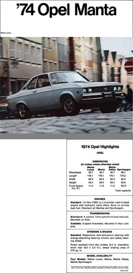 Opel 1974 - '74 Opel Manta