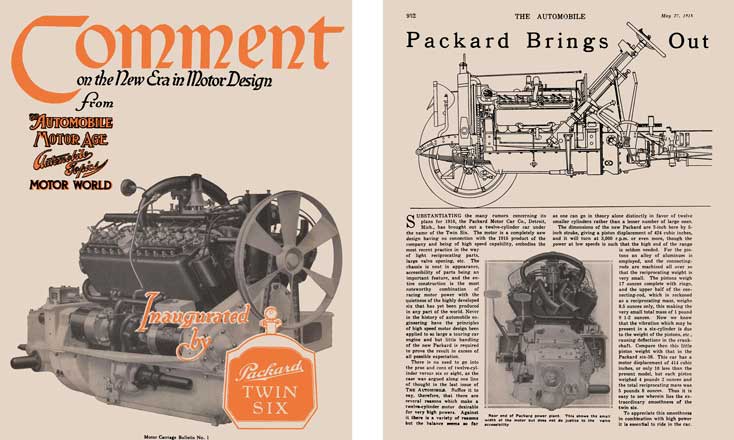 Packard 1915 Twin Six - Automobile Motor Age - Comment on the New Era in Motor Design