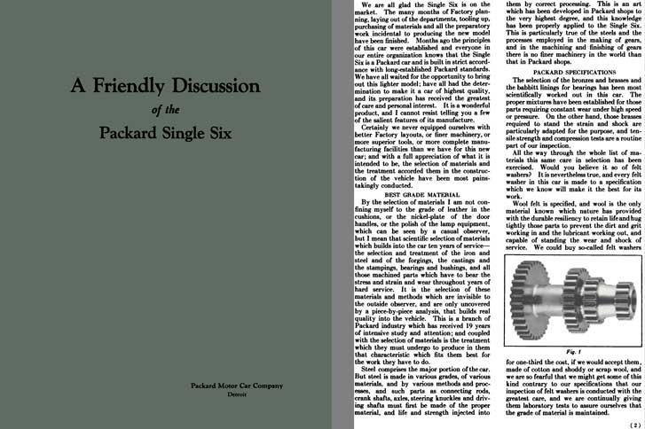 Packard 1920 - A Friendly Discussion of the Packard Single Six